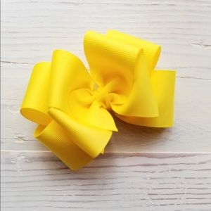 Big Yellow Stacked Hair Bow